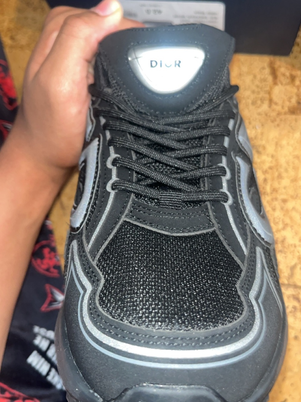 Dior Men’s Black Athletic Sneakers with Subtle Gray Accents - Picture 6 of 13